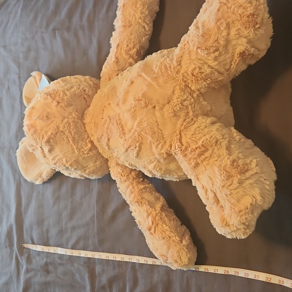 Plush 20"sitting bunny, NWT, dark beige - Picture 5 of 9